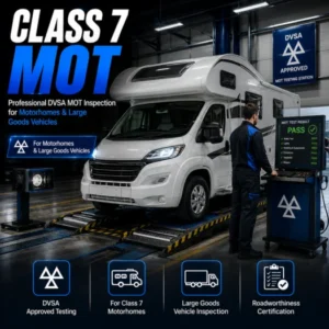 Need an official Class 7 MOT Near Me? Book online at MK12 Autocare for just £58.60! Our expert team serves Milton Keynes. Schedule your test now!