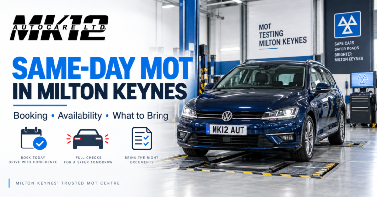 MOT Near Me Today | Same-Day MOT Milton Keynes